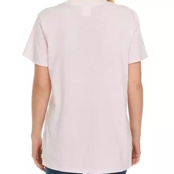 NWT Disney Ladies Mickey Minnie Donald Daffy Tee Crochet 3D Embellish Flowers Lg - Picture 2 of 6